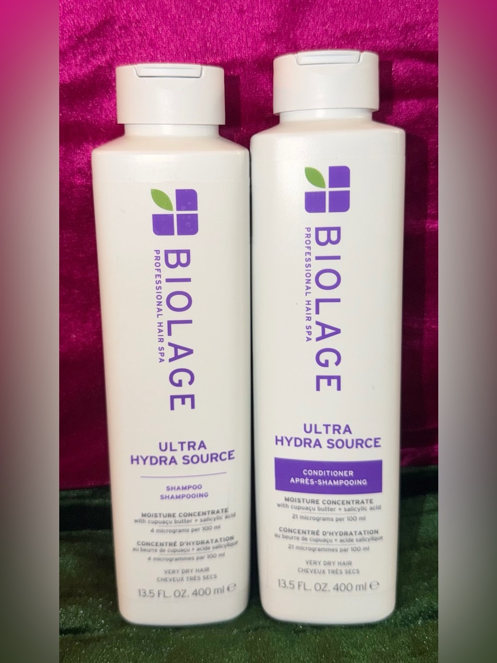 Biolage Ultra Hydra Source Shampoo and Conditioner— Hydrating Daily Care (White)
